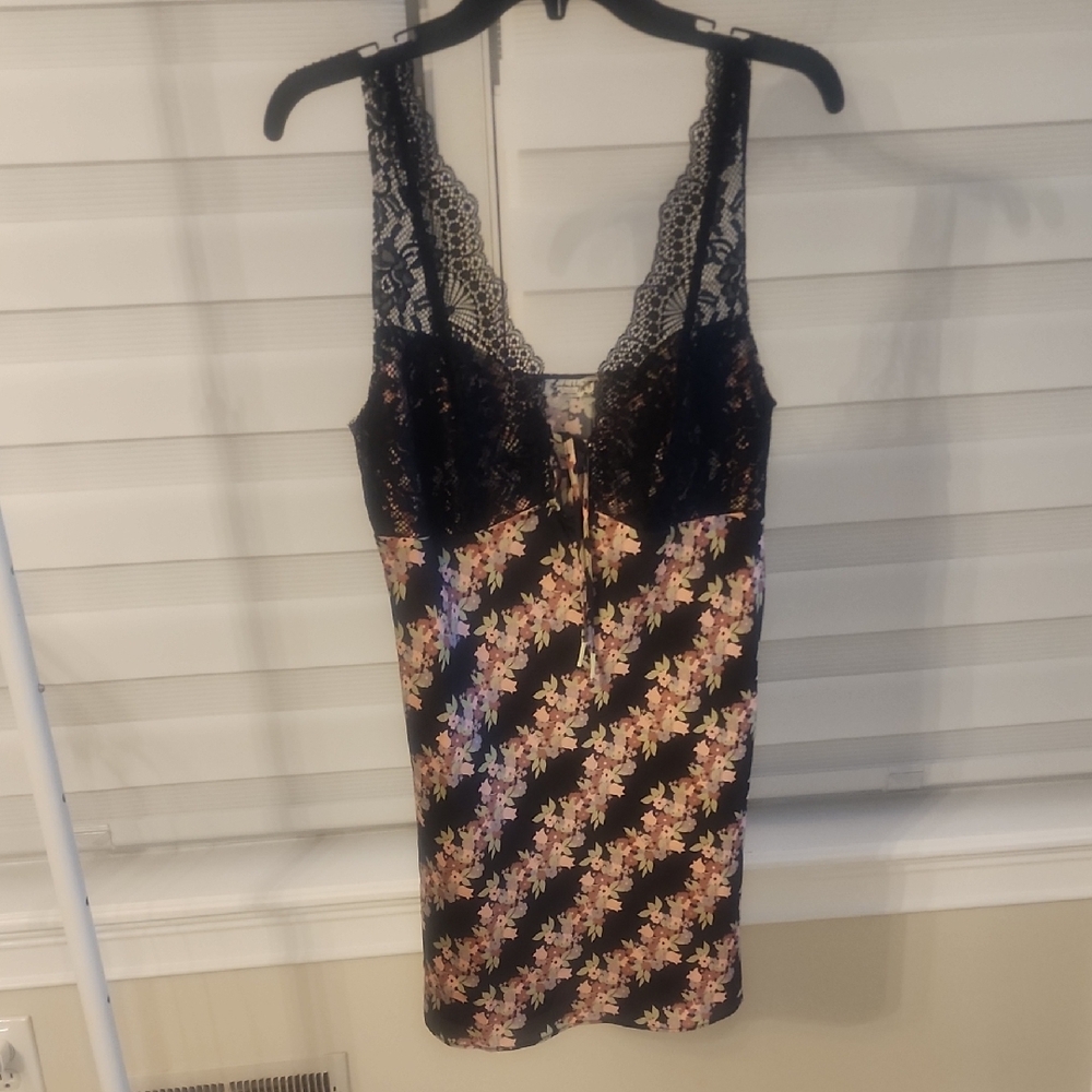 FREE PEOPLE Countryside Printed Mini  Dress In Black Combo Size S - Picture 4 of 6